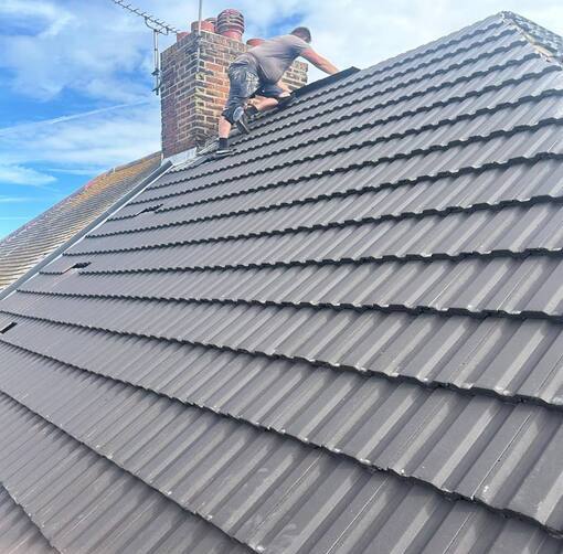 Cringleford Roofing Services 11 This is a photo of a new roof being installed in Cringleford. Installation carried out by Cringleford Roofing Services
